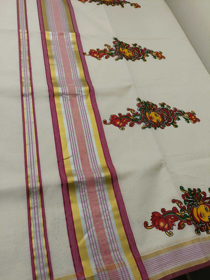 Kerala Kasavu Saree for Women