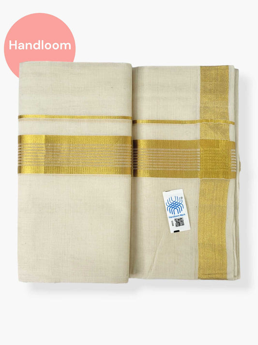 Balaramapuram Handloom Kasavu Mundu for Men