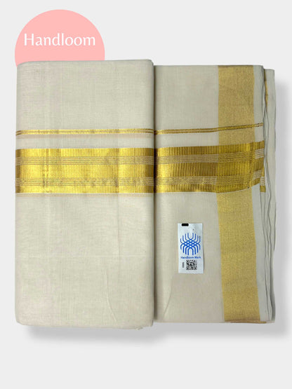Balaramapuram Handloom Kasavu Mundu for Men