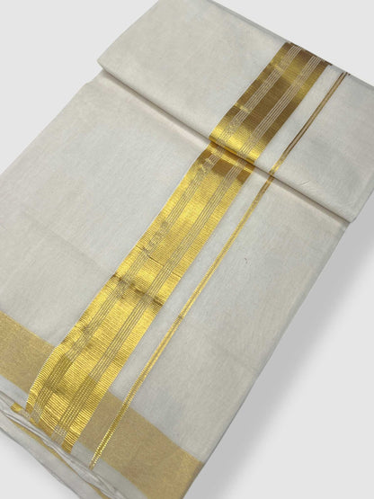 Balaramapuram Handloom Kasavu Mundu for Men