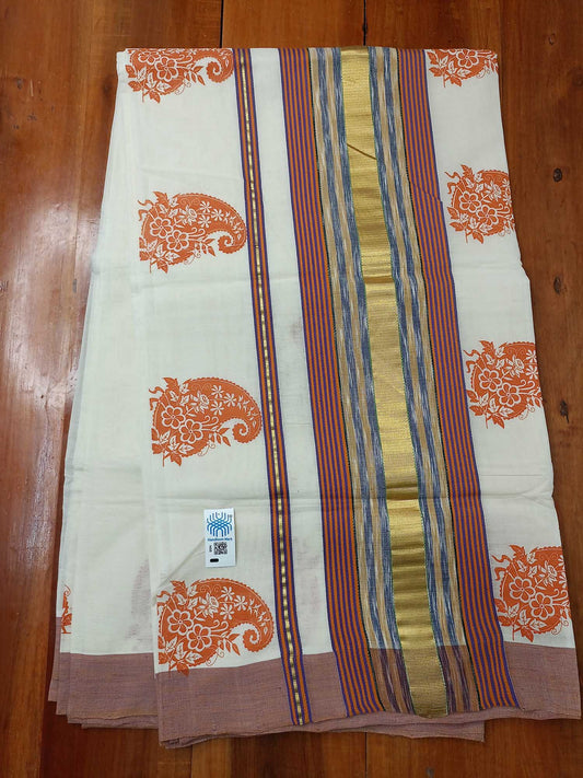 Balaramapuram Handloom Printed Saree for Women
