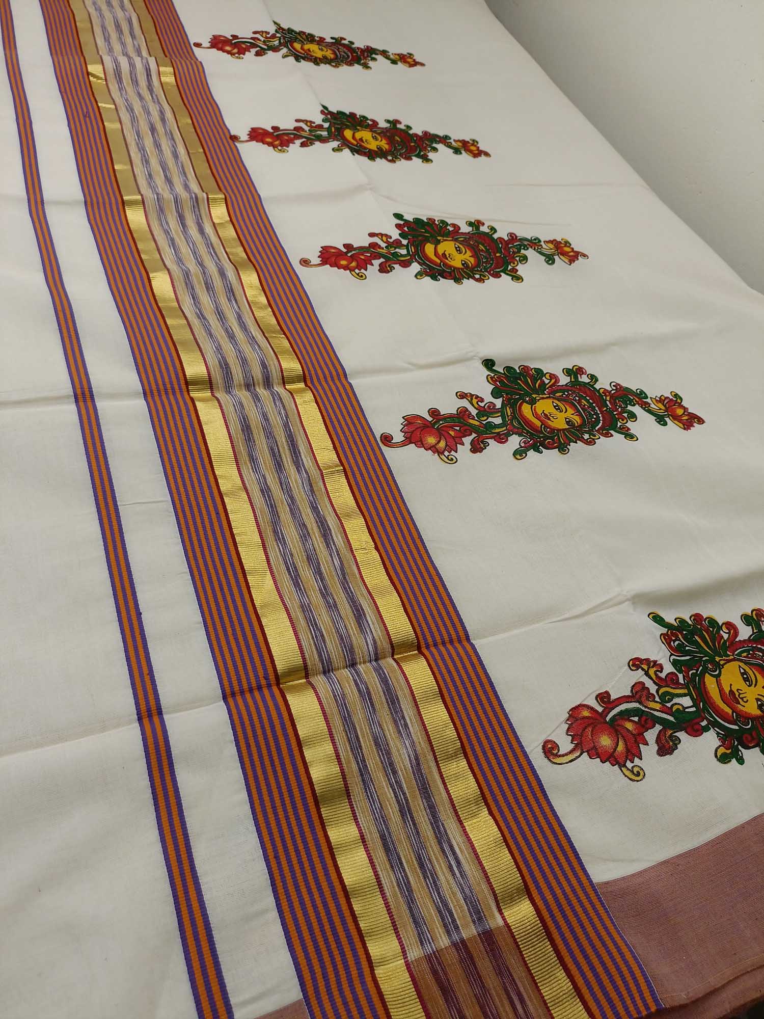 Balaramapuram Handloom Printed Saree for Women