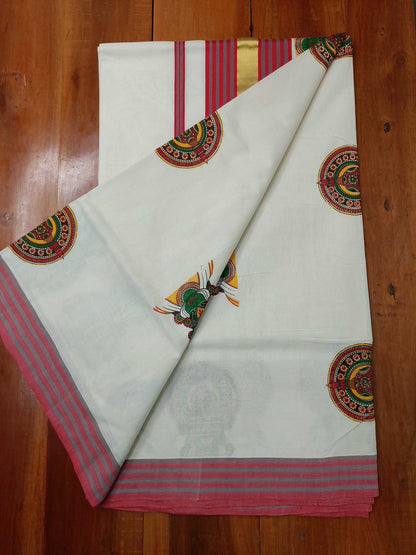 Balaramapuram Handloom Printed Saree for Women
