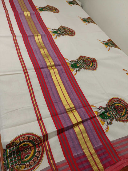 Balaramapuram Handloom Printed Saree for Women
