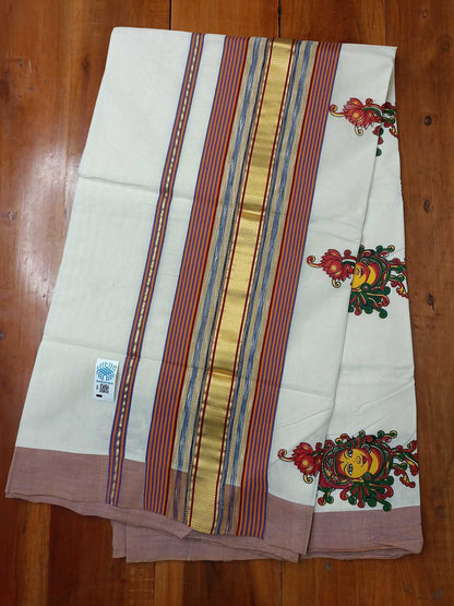 Balaramapuram Handloom Printed Saree for Women