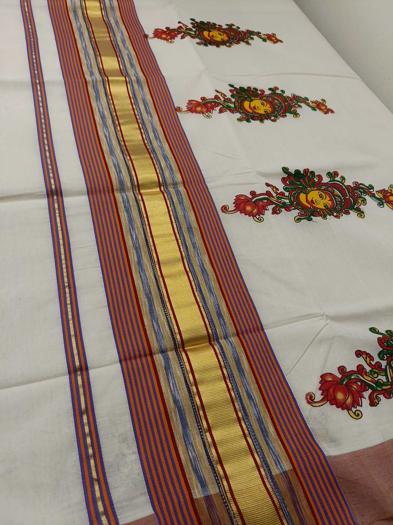 Balaramapuram Handloom Printed Saree for Women