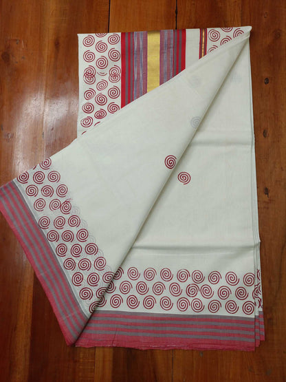 Balaramapuram Handloom Printed Saree for Women