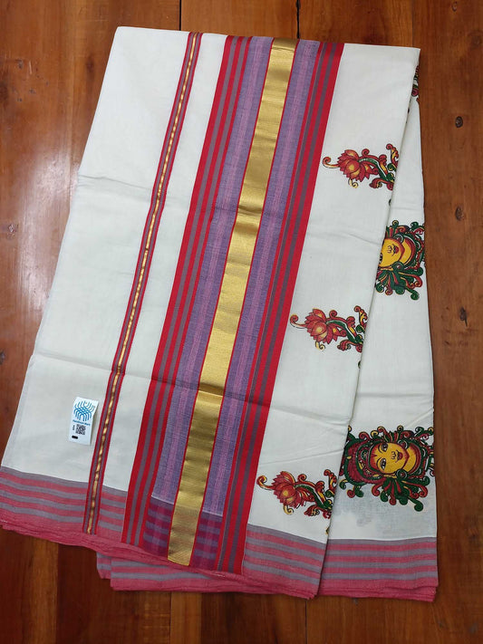 Balaramapuram Handloom Printed Saree for Women