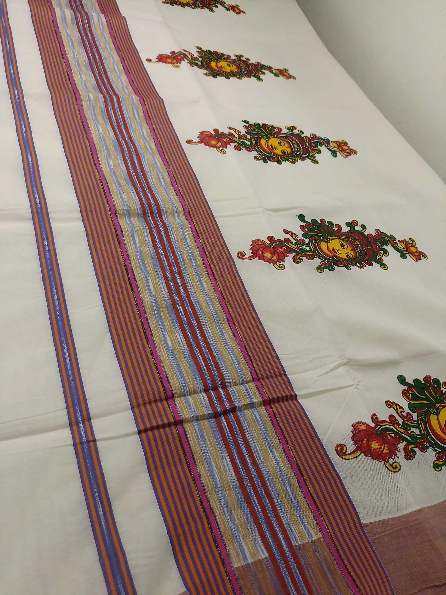 Balaramapuram Handloom Printed Saree for Women