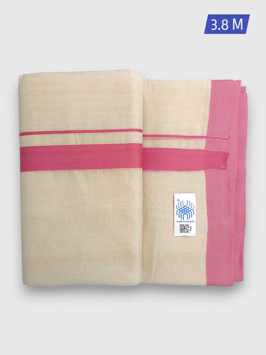 Kerala Handloom Mundu/Dhoti Pure Cotton for Men