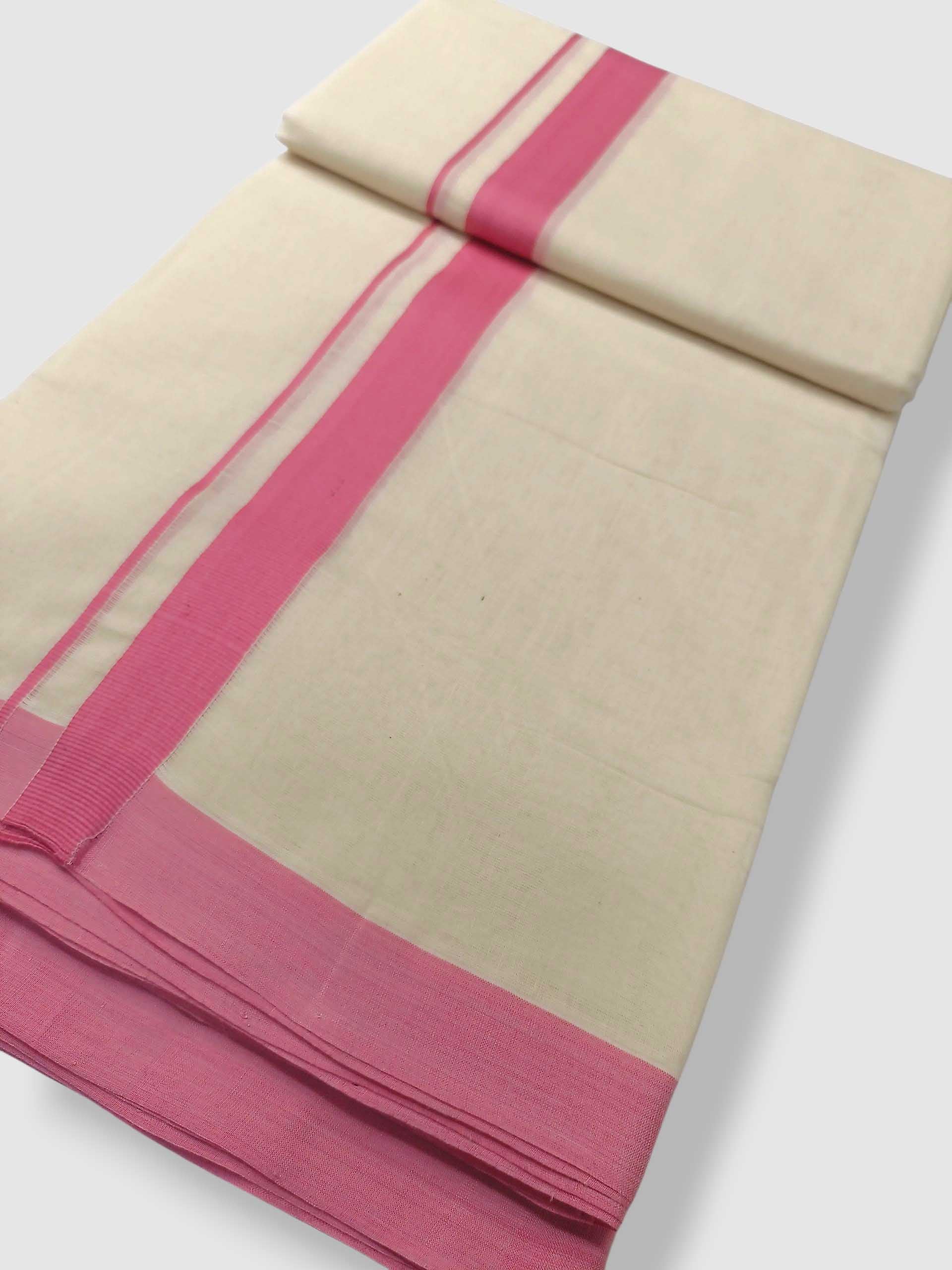 Kerala Handloom Mundu/Dhoti Pure Cotton for Men
