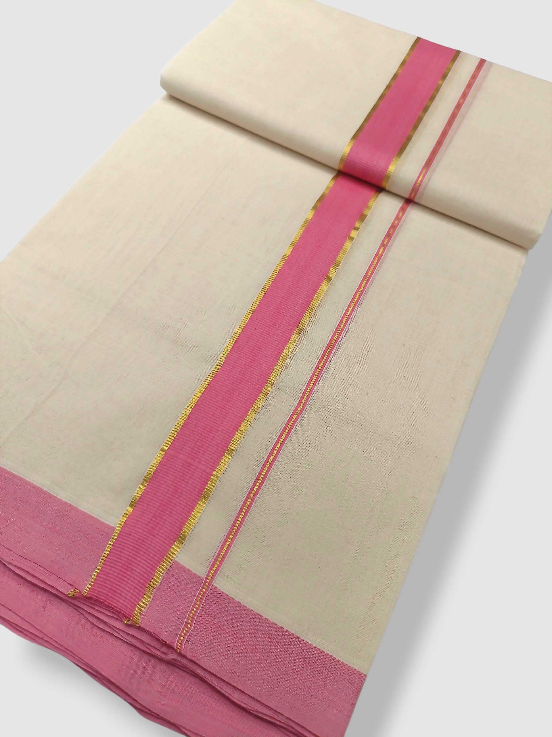 Kerala Handloom Mundu/Dhoti Pure Cotton for Men