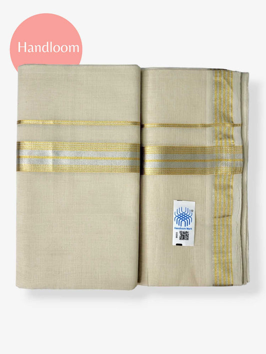 Balaramapuram Handloom Kasavu Mundu for Men