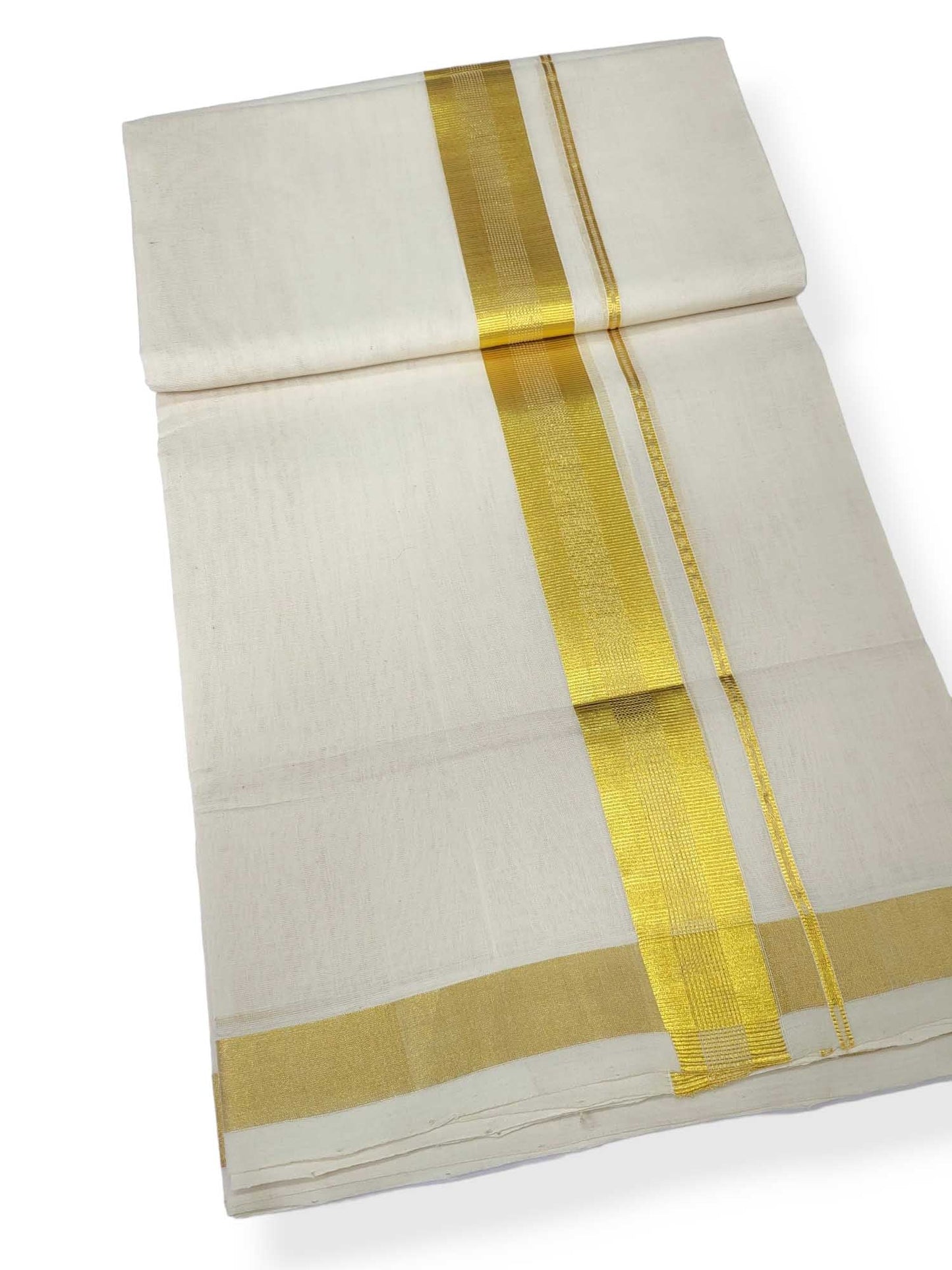 Premium Wedding Handloom Balaramapuram Unaakupaavu Kasavu Mundu for Men