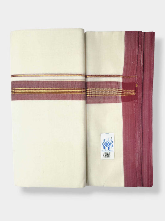 Balaramapuram Handloom Double Mundu Pure Cotton