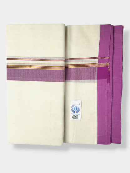 Balaramapuram Handloom Double Mundu Pure Cotton