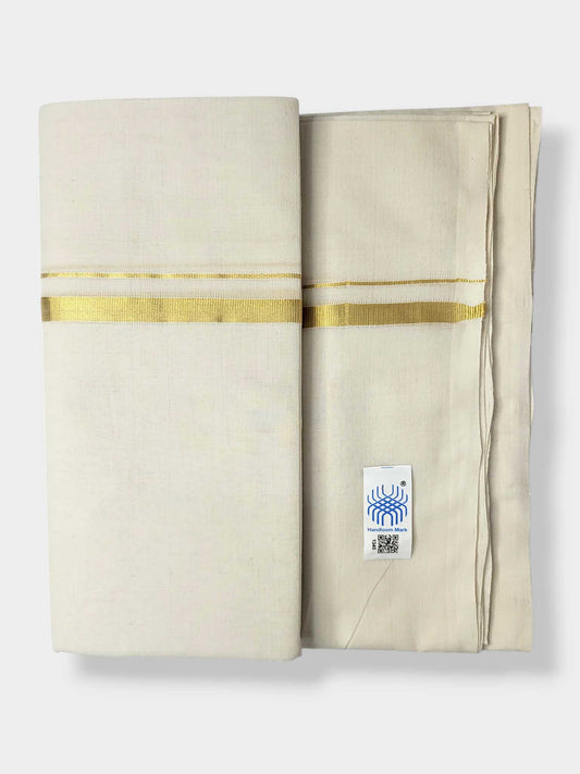 Balaramapuram Handloom Double Mundu Pure Cotton