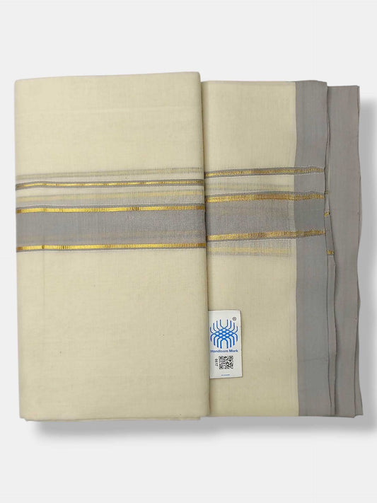 Kerala Balaramapuram Pure Cotton Handloom Mundu/Dhoti