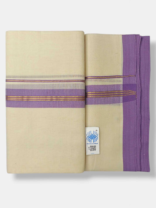 Kerala Balaramapuram Pure Cotton Handloom Mundu/Dhoti