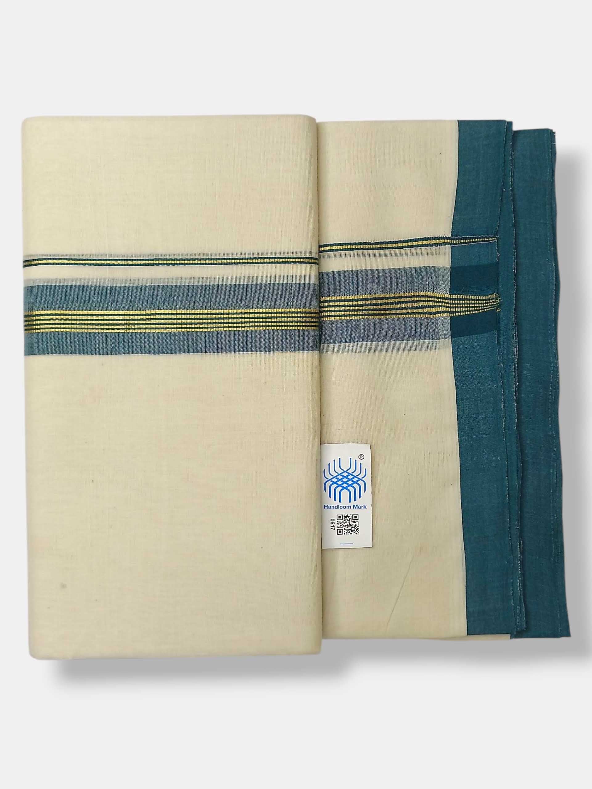 Kerala Balaramapuram Pure Cotton Handloom Mundu/Dhoti