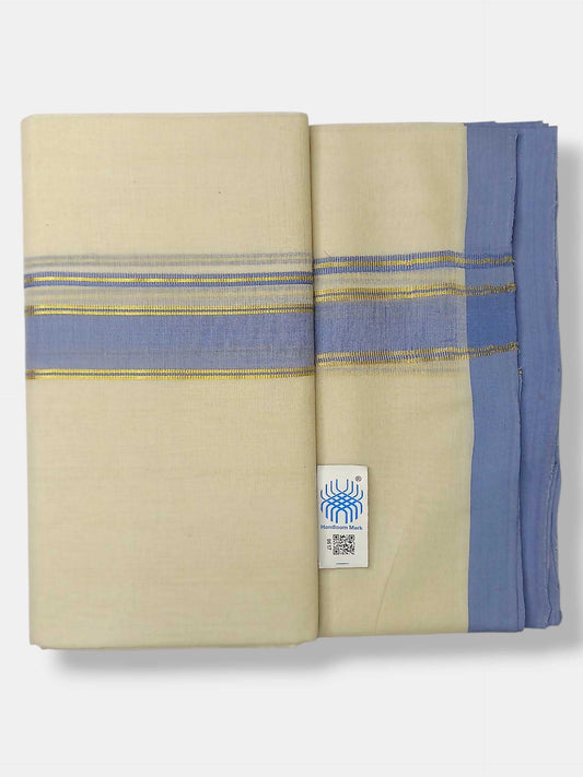 Kerala Balaramapuram Pure Cotton Handloom Mundu/Dhoti