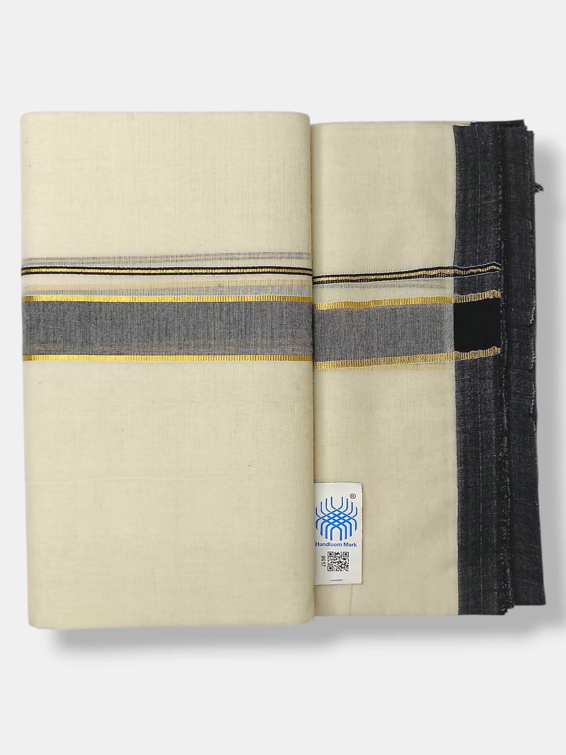 Kerala Balaramapuram Pure Cotton Handloom Mundu/Dhoti