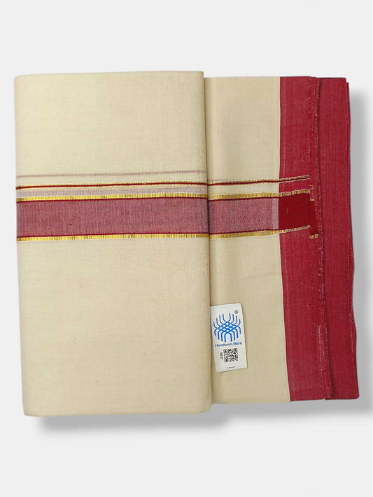 Kerala Balaramapuram Pure Cotton Handloom Mundu/Dhoti