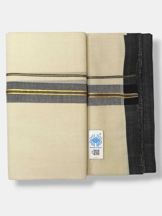 Kerala Balaramapuram Pure Cotton Handloom Mundu/Dhoti