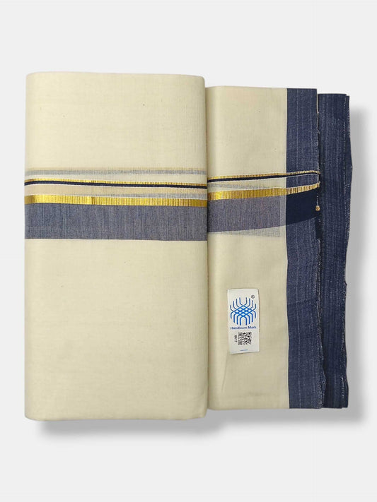 Kerala Balaramapuram Pure Cotton Handloom Mundu/Dhoti