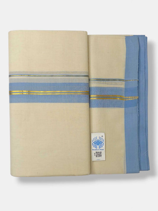 Kerala Balaramapuram Pure Cotton Handloom Mundu/Dhoti