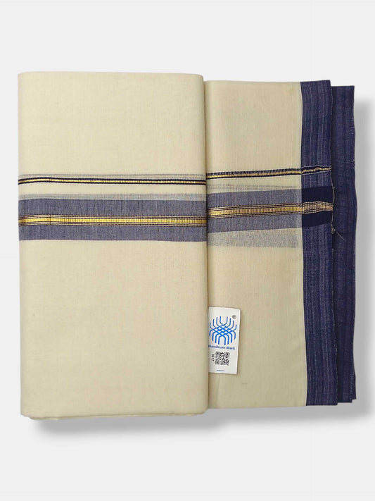 Kerala Balaramapuram Pure Cotton Handloom Mundu/Dhoti