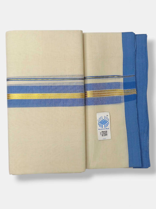 Kerala Balaramapuram Pure Cotton Handloom Mundu/Dhoti