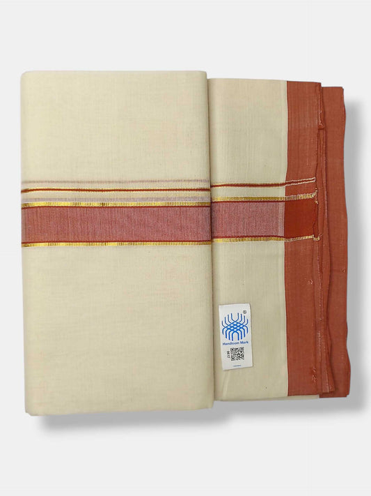 Kerala Balaramapuram Pure Cotton Handloom Mundu/Dhoti