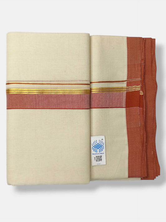 Kerala Balaramapuram Pure Cotton Handloom Mundu/Dhoti