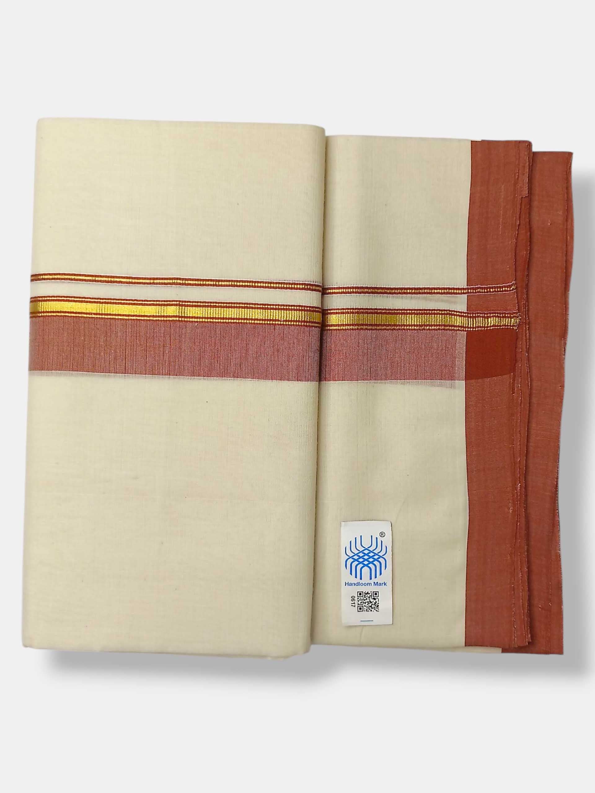 Kerala Balaramapuram Pure Cotton Handloom Mundu/Dhoti