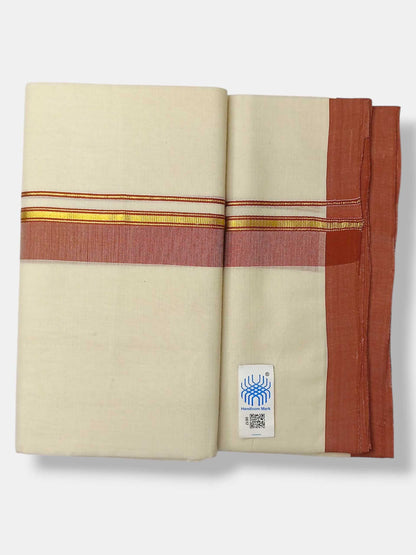 Kerala Balaramapuram Pure Cotton Handloom Mundu/Dhoti