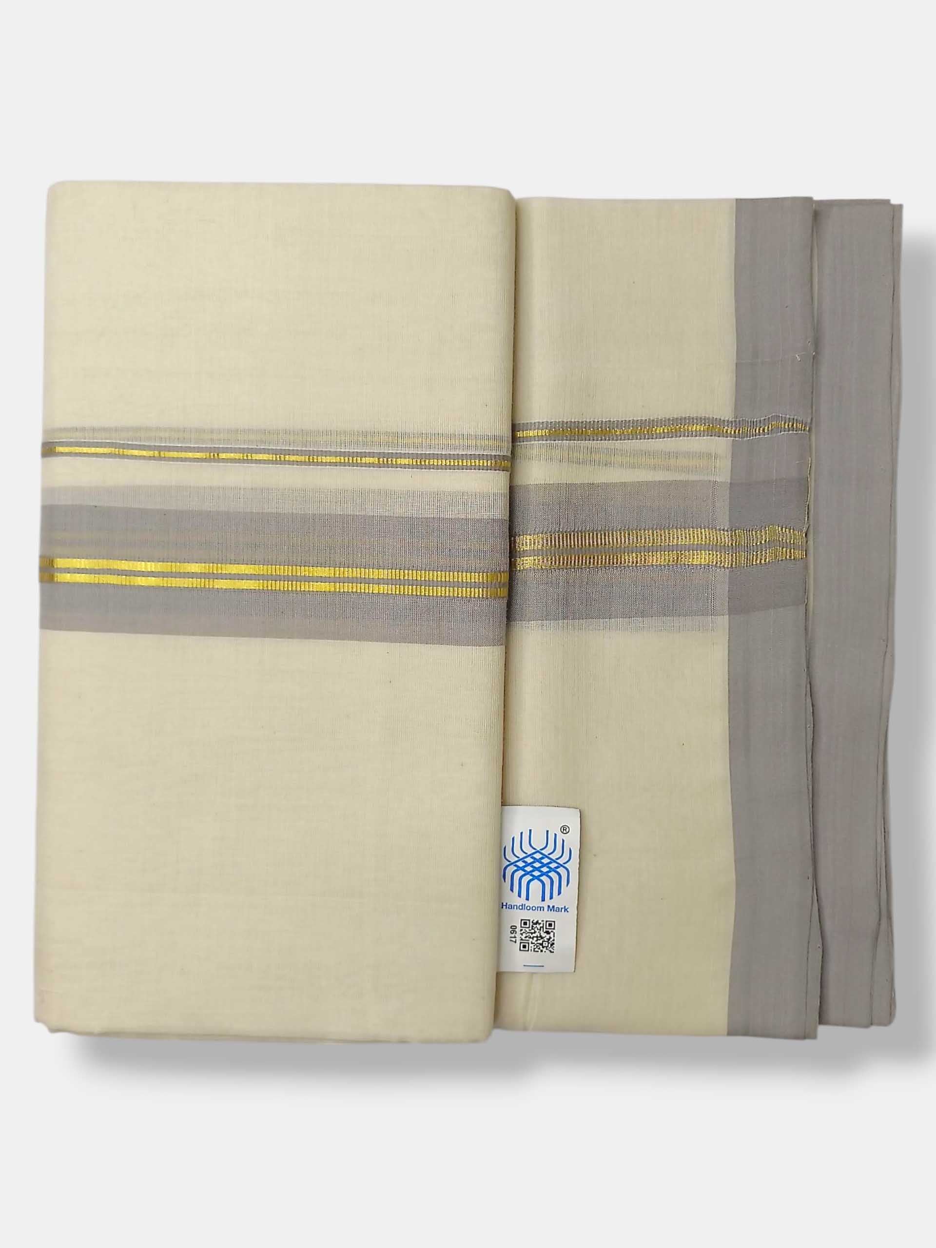 Kerala Balaramapuram Pure Cotton Handloom Mundu/Dhoti
