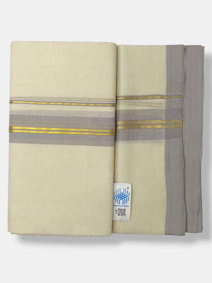 Kerala Balaramapuram Pure Cotton Handloom Mundu/Dhoti