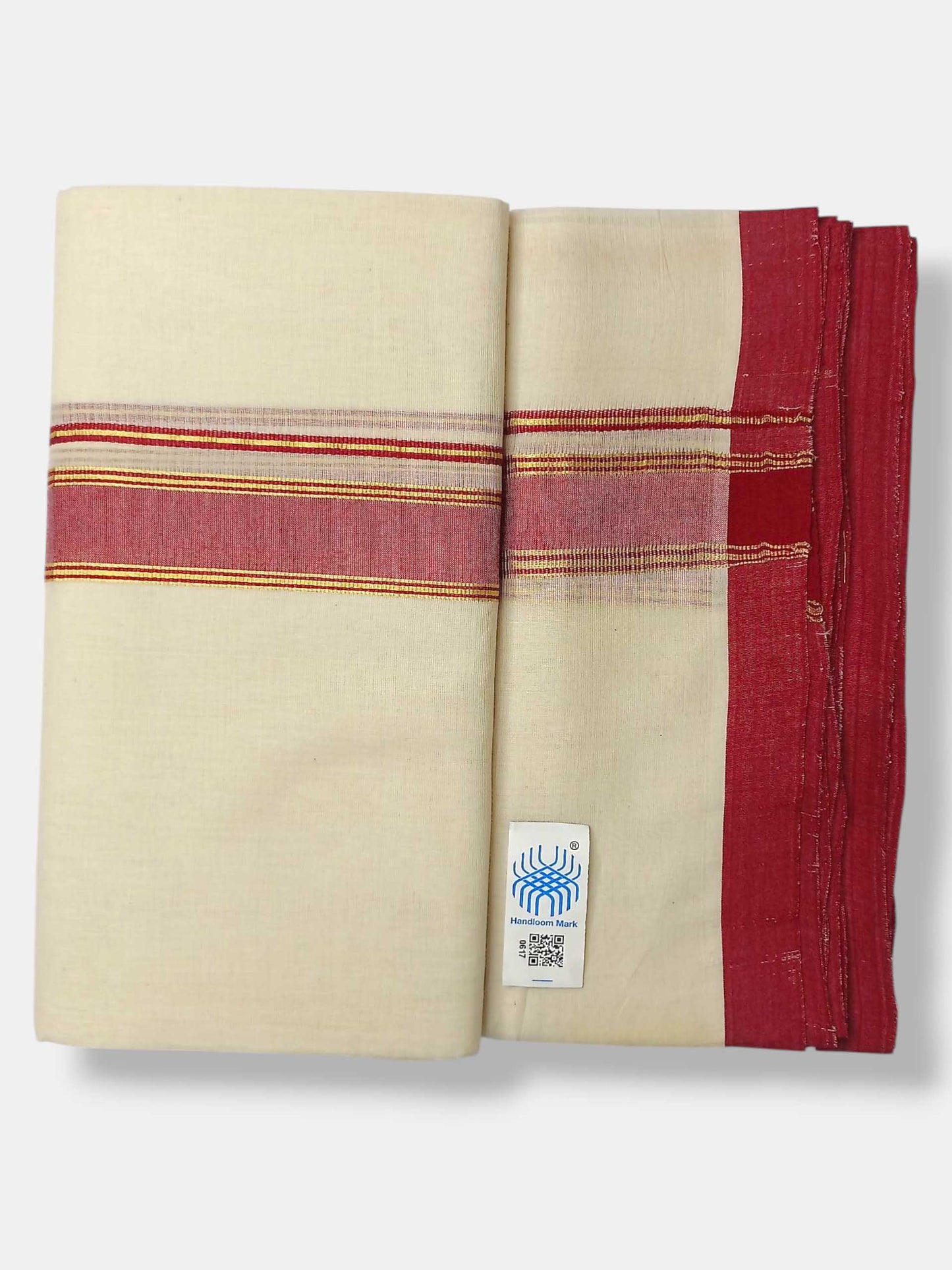 Kerala Balaramapuram Pure Cotton Handloom Mundu/Dhoti