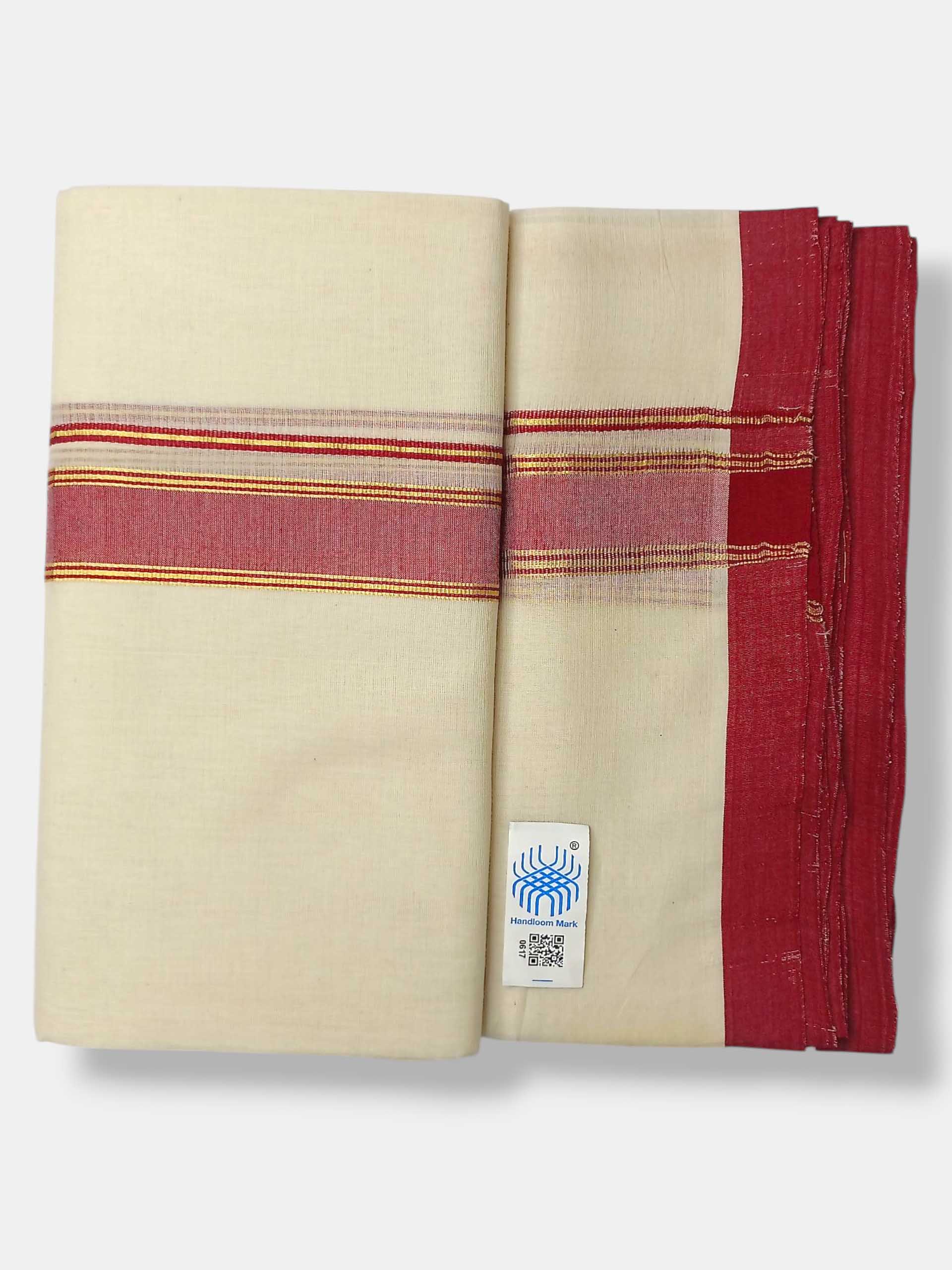 Kerala Balaramapuram Pure Cotton Handloom Mundu/Dhoti