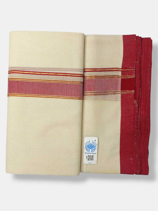 Kerala Balaramapuram Pure Cotton Handloom Mundu/Dhoti