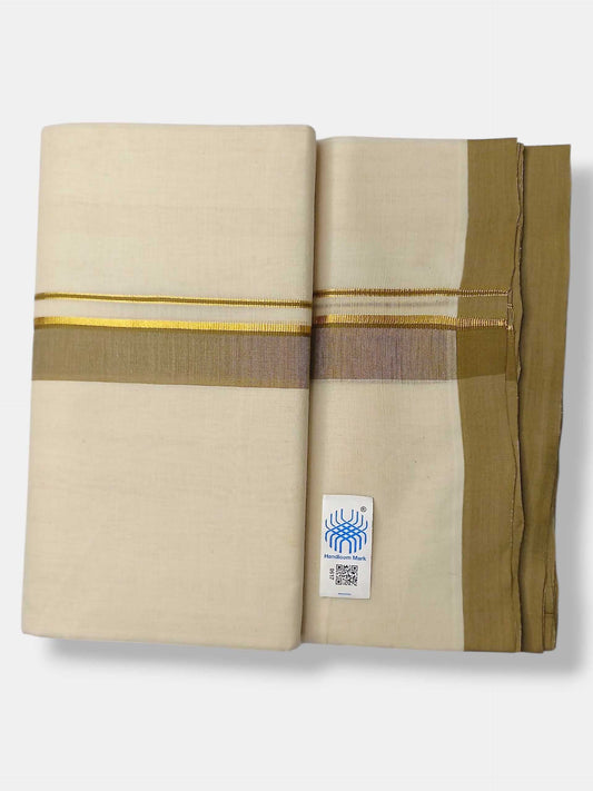Kerala Balaramapuram Pure Cotton Handloom Mundu/Dhoti