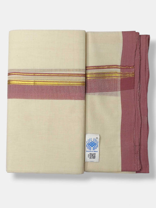 Kerala Balaramapuram Pure Cotton Handloom Mundu/Dhoti