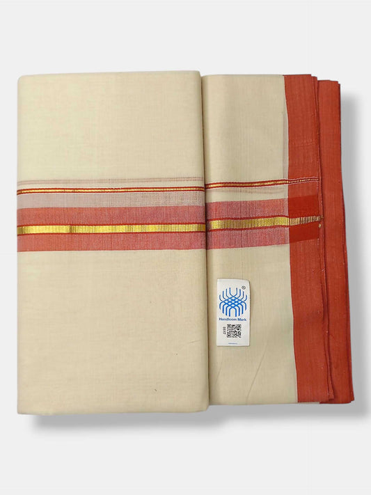 Kerala Balaramapuram Pure Cotton Handloom Mundu/Dhoti