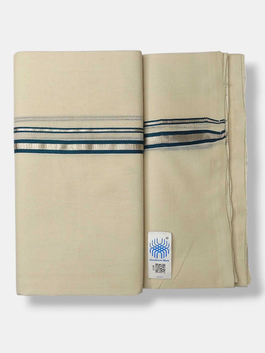Kerala Balaramapuram Pure Cotton Handloom Mundu/Dhoti