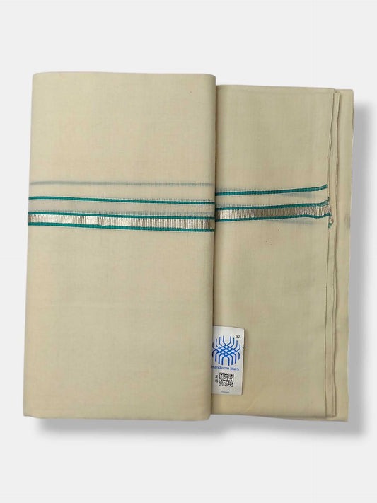 Kerala Balaramapuram Pure Cotton Handloom Mundu/Dhoti
