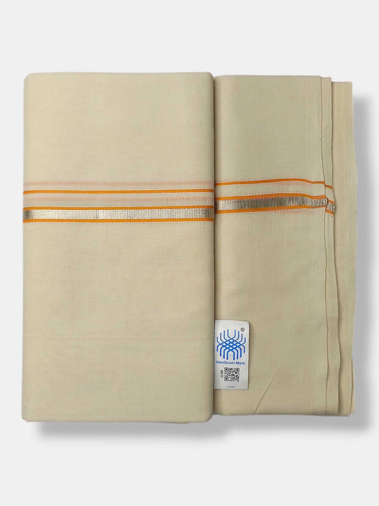 Kerala Balaramapuram Pure Cotton Handloom Mundu/Dhoti