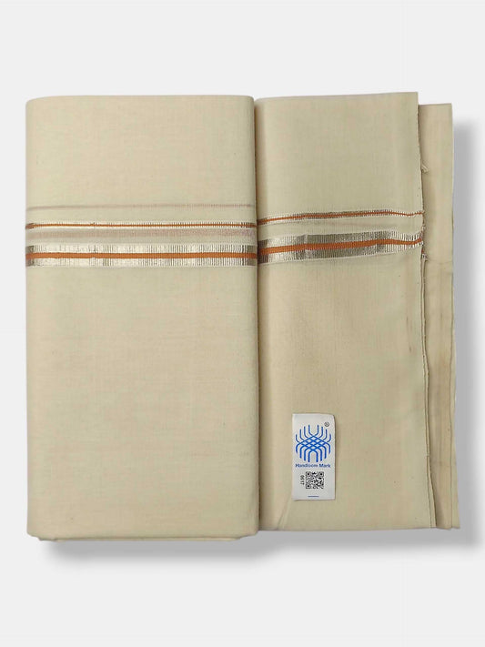 Kerala Balaramapuram Pure Cotton Handloom Mundu/Dhoti