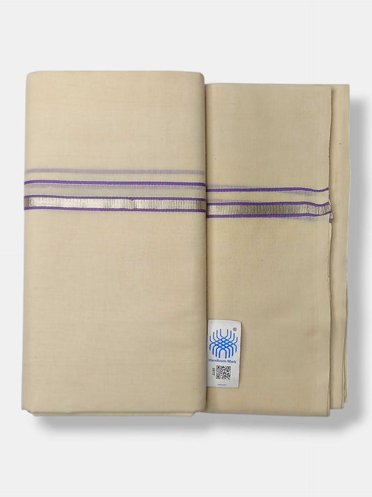 Kerala Balaramapuram Pure Cotton Handloom Mundu/Dhoti