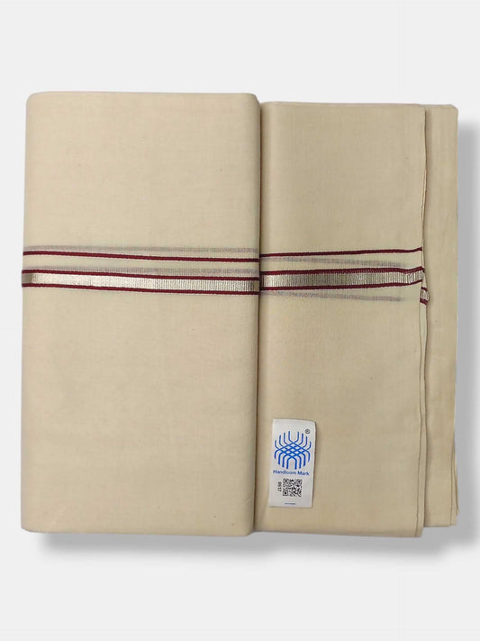 Kerala Balaramapuram Pure Cotton Handloom Mundu/Dhoti